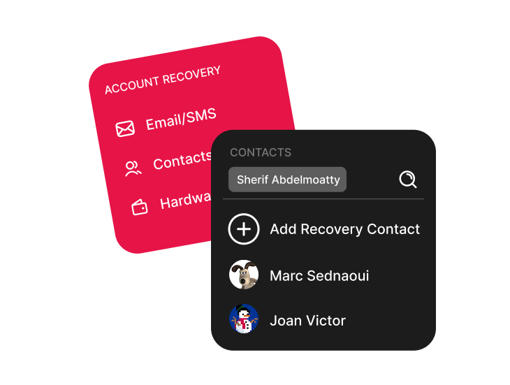 Account recovery guardian network