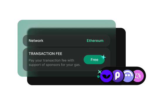 Transaction fee sponsored and free